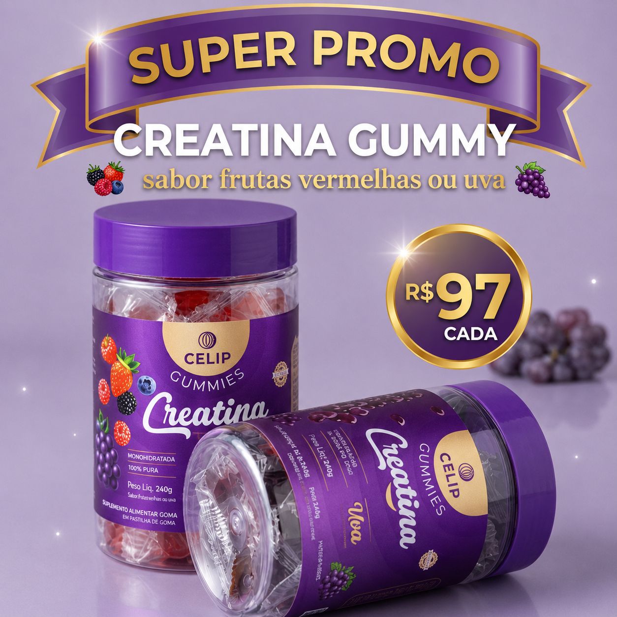 SUPERPROMO – CREATINA GUMMIE POR R$97
